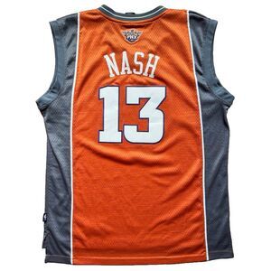Vintage Steve Nash NBA Phoenix Arizona SUNS Adidas Jersey Orange L Plus 2 Length